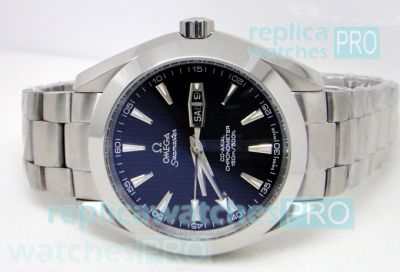 Copy Omega Seamaster Aqua Terra 150 Black Dial SS Case Watch